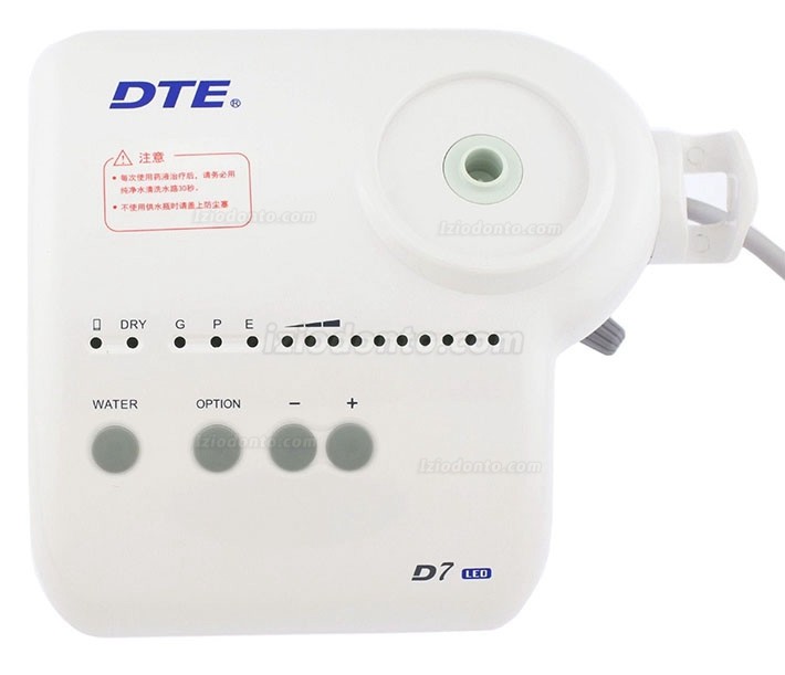 Woodpecker® DTE D7 Ultrassom Odontológico Scaler com Luz LED & Reservatório Compatível com SATELEC